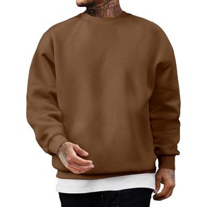 2025 hommes décontracté coton pull sweat manches longues col rond gris clair tailles jusqu'à 6XL Anti-rides Anti-rétrécissement caractéristiques - Product Image 3