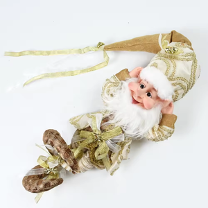 Sote ตุ๊กตาเอลฟ์ยัดนุ่นสำหรับเทศกาลคริสต์มาสมาใหม่ต้นเอลฟ์จมูกยาวประดับต้นคริสมาสต์มาพร้อมกับแขนและขาที่โค้งงอได้ - Product Image 3