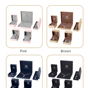 Flip Top Nesting Square Jewelry <b>Box</b> Set Multi-Function Lining Multi-Color Velvet Custom Logo Jewelry <b>Box</b> Manufacturer - Product Image 2