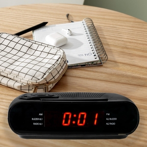 Novedad Hotel habitación suministro LED Digital Radio Snooze reloj <span class=keywords><strong>despertador</strong></span> 24 horas pantalla Mesa AM FM Radio reloj <span class=keywords><strong>despertador</strong></span> - Product Image 6