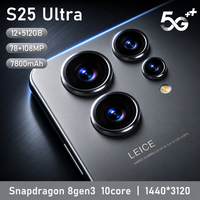 Smartphone Android S25 Ultra 2026 le plus vendu, double SIM double veille HD, téléphone portable 4G/5G avec grand écran LCD de 6,8 pouces