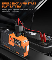 Kit d'urgence haute puissance 1000A, démarreur de batterie de voiture 10000mAh, batterie externe, lumière LED, gonfleur de pneus à charge rapide pour camions