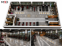 Équipement de musculation commercial MRD 200 m², ensemble complet de machines à charges libres pour l'entraînement de force, réglables, en acier de haute qualité pour la musculation