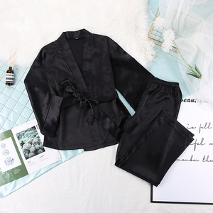 Conjunto de Pijama e Robe de Cetim Elegante para Inverno, Primavera e Verão 2026 - Pijamas Femininos Soltos ODM - Product Image 2
