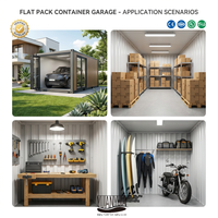 Garage préfabriqué prêt à assembler, abri de voiture modulaire/unité de stockage, sécurité antivol, atelier/entrepôt, dimensions personnalisables