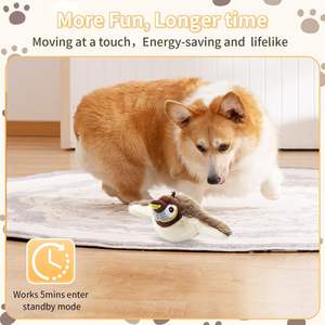 Juguete Interactivo para Gatos Recargable por USB, Nuevo Pájaro Simulado con Alas que se Agitan, Juguete Automático de Gavrocho con Hierba Gatera, Material de Felpa - Product Image 2