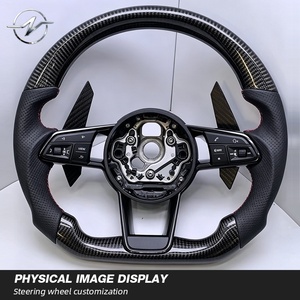 Volant en cuir personnalisé YZ avec fibre de carbone et LED pour <span class=keywords><strong>Audi</strong></span> A6/S6/RS6/A7/Q7/S7/RS7/<span class=keywords><strong>A8</strong></span>/S8/RS <span class=keywords><strong>Sportback</strong></span>/S-Line 2018-2025, garantie 1 an - Product Image 3