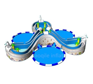 <strong>Funny</strong> Playground Giant Outdoor Swimming <strong>Pool</strong> Amusement Equipment <strong>Inflatable</strong> Theme Water Park With <strong>Slide</strong> for Kids - Product Image 1