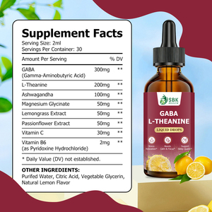 Gouttes liquides de GABA L-Théanine les plus vendues : détendent les muscles tenseurs et soulagent la fatigue physique, favorisant un équilibre et une paix d'esprit. - Product Image 2