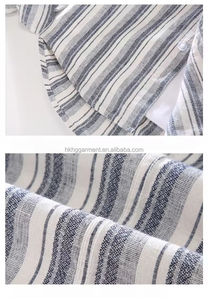 Chemise en lin rayée décontractée haut de gamme pour homme, respirante en coton avec manches longues brodées, idéale pour le printemps - Product Image 6