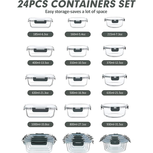 Boîte de conservation alimentaire multifonctionnelle en verre borosilicate de haute qualité, sans BPA, écologique, compatible micro-ondes, style européen, couleur et logo personnalisables - Product Image 2