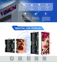 Mur vidéo LED géant d'extérieur 500x1000mm pour scène, P2.6 P2.9 P3.91, raccordement sans soudure, location, couleur intégrale, 5000cd