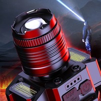 Lampe frontale LED à induction intelligente, lumière blanche super brillante, étanche IP54, portée de 300 à 499 m, rechargeable par USB, réglable