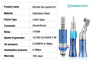 1pcs低速牙科手机，直鼻/对角2/4孔6色空气涡轮微电机6色 - Product Image 2