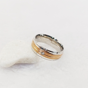 Fascia nuziale fatta a mano in acciaio inossidabile in titanio stile classico stile anniversario rosa <span class=keywords><strong>d</strong></span>'<span class=keywords><strong>oro</strong></span> Cz Fashion <span class=keywords><strong>anelli</strong></span> regalo <span class=keywords><strong>per</strong></span> lui - Product Image 3