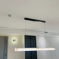 Lustre de restaurant moderne et minimaliste de luxe, luminaires décoratifs créatifs, pour bureau, salon de thé, bar, îlot de cuisine, en albâtre