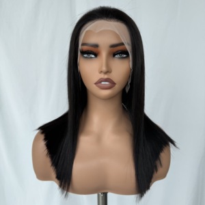 Parrucca Frontale in Pizzo 13*4, <span class=keywords><strong>Capelli</strong></span> Remy Vietnamiti, Densità 200%, Nodi Sbiancati <span class=keywords><strong>Lunghi</strong></span>, Senza Colla, <span class=keywords><strong>Parrucche</strong></span> in <span class=keywords><strong>Capelli</strong></span> Umani Vergini - Product Image 1