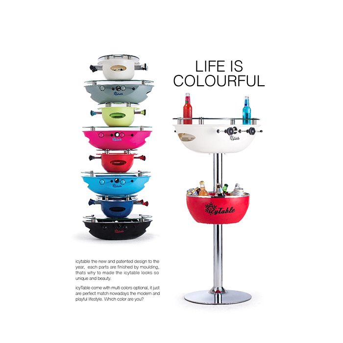 Лакированный ледяной стол с охлаждающей коробкой с игровым столом для футбола