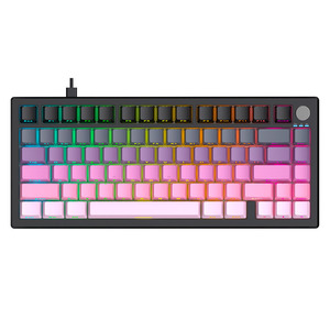 <span class=keywords><strong>Clavier</strong></span> de jeu pour <span class=keywords><strong>ordinateur</strong></span> de bureau multimédia compact de haute qualité en gros, 75 %, 81 touches, rétroéclairage LED - Product Image 3