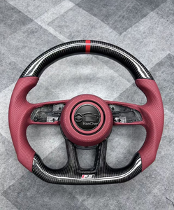 Volant sport à fond plat en Alcantara de qualité supérieure pour <span class=keywords><strong>Audi</strong></span> A3 A4 A5 A6 C7 C8 <span class=keywords><strong>Q3</strong></span> Q5 RS3 RS4 <span class=keywords><strong>S</strong></span> <span class=keywords><strong>Line</strong></span> - Pièces intérieures - Product Image 6