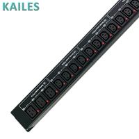 KAILES (KLS) Série K55 ZB PDU intelligent monophasé 63A, 30 prises 24C13+6C19, anti-chute, montage en rack, en tôle, usage industriel