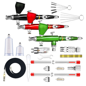 M180K Airbrush 0.2mm 0.5mm Nozzle Gravity Feed Dual Action Adjustable Speed Artwork Painting <b>Model</b> Making <b>Kit</b> - Product Image 2