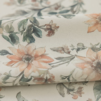 Rideaux occultants modernes en polyester à motif floral aquarelle avec passe-tringe, écologiques, pour salon et chambre, rideau thermique