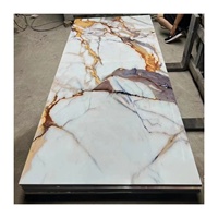 Panneaux muraux WYC modernes en PVC brillant, étanches, insonorisés et anti-UV, effet marbre, 4x8 (1220*2800/1220*2440 mm) pour salle de bain, hôpital ou salle de sport