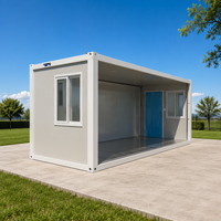 Maison conteneur pliable personnalisée avec séparation humide/sèche, certifiée CE, réduction de 50 % sur les frais de transport, maison modulaire préfabriquée pour projet de camp de travailleurs