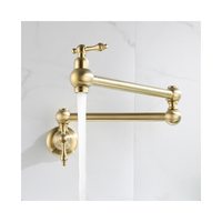 Robinet pliant de remplissage de pot de bassin de cuisine Robinets à double joint Bras oscillant Robinet d'évier Mélangeur d'eau