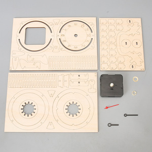 Nuovi Giocattoli per Esperimenti Scientifici Vendita Calda Giocattolo Creativo Fai-da-Te Puzzle Orologio 3D in Legno per Bambini - Product Image 2