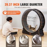 Roue d'exercice pour chat, grand tapis roulant pour animaux de compagnie d'intérieur, roue de course avec tapis amovible et jouet de stimulation pour chat pour l'entraînement