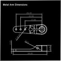 Servomoteur numérique sans balais haute performance KING MAX HOBBY HB55S 8.4V pour avion RC, hélicoptère, voiture, bateau, en métal