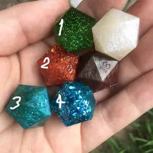 Polyhedral Dice Manufacturers Wholesale Unique Design Custom Polyhedral Crystal Gemstone Rpg Dice