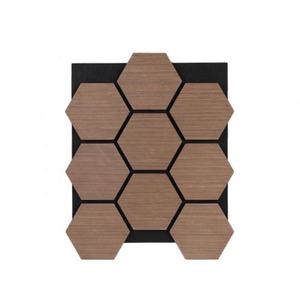 Panneaux acoustiques hexagonaux en polyester insonorisants, ignifuges et écologiques pour hôtels, production en grandes quantités, originaux - Product Image 1