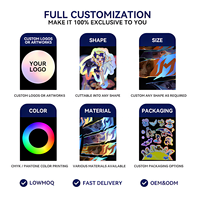 Autocollant en vinyle personnalisé, autocollant holographique pour ordinateur portable, imperméable, pour les fans d'anime