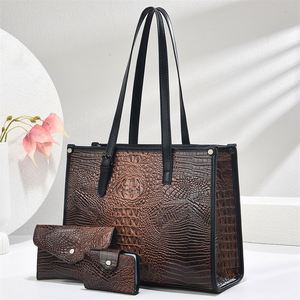 Bolsos de Mano para Mujer al por Mayor, Juego de 3 Bolsos de Mano de Piel Sintética Impermeable - Product Image 4