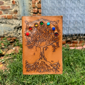 <b>Tree</b> of Life Seven Chakra Leather Journal Handmade Spiritual Notebook Embossed Diary Writing <b>Book</b> for Meditation Yoga Travel and - Product Image 1