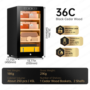 36C cigarloong chi phí-hiệu quả <span class=keywords><strong>Humidor</strong></span> độ ẩm không đổi máy nén Cedar gỗ Cigar <span class=keywords><strong>Humidor</strong></span> tủ - Product Image 6