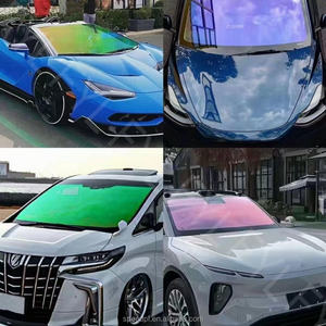 गिरगिट विंडो टिंट 86% vlt रंग परिवर्तन लाल नीले बैंगनी रंग के गुलाबी रंग का लाल नीला बैंगनी टिंट विंडशील्ड सौर कार विंडो फिल्म - Product Image 2