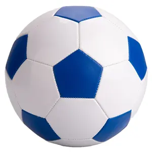WHite&Blue custom Cheap Soccer Balls Size 5 All White Football soccer
