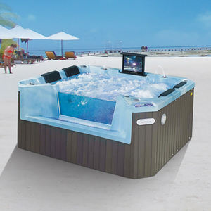 モダンな正方形の渦巻きアクリルマッサージスパバスタブホットタブ屋外中国 - Product Image 4