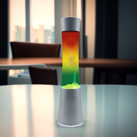 Lampe à lave J&R, lampe de table moderne en métal, style volcanique, à brancher, avec lumière blanche chaude douce 2700K pour salon, ROHS/FCC