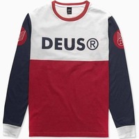 Maillot de cyclisme Deus pour homme, manches longues, respirant, 100 % polyester, impression par sublimation, logo avant, équipement de course VTT, Needle