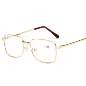 Дешевые мужские очки для чтения женские пресбиопические очки для пожилых с металлической оправой Диоптрии Для дальнозоркости 1,0 1,5 2,0 2,5 по рецепту