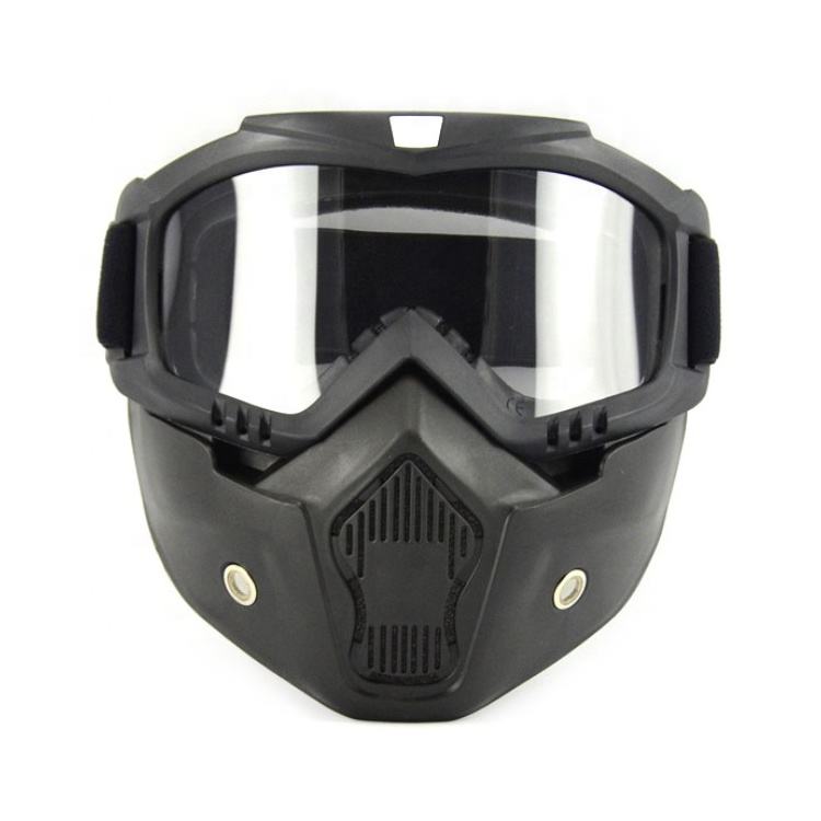Hot selling Detachable Protect Mask Helmet protective goggles and masks motorcycle