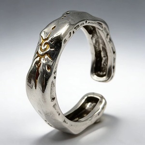 Anello Regolabile Hip Hop con Pietra dei Desideri per Uomo e Donna, Anelli con Runa Dorata e Texture Meteorite per Regalo di Gioielleria - Product Image 6