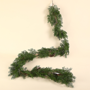 Plantas Artificiales de Ciprés de Aspecto Realista para Decoración Navideña, Guirnaldas Elegantes para el Hogar - Product Image 4