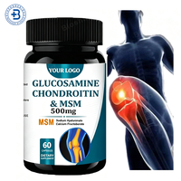 Compléments alimentaires pour la santé des articulations, glucosamine et sulfate de chondroïtine halal OEM, comprimés de glucosamine et chondroïtine MSM