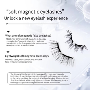 Magnetic Eyeliner <b>Lash</b> <b>Kit</b> Vegan Cruelty Free Reusable False Eyelashes Easy Apply Eye Makeup Set for Women - Product Image 5